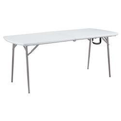 National Public Seating BMFIH3072 Folding Table w/ Speckled Gray Plastic Top & Gray Steel Frame - 72"L x 30"W x 29 1/2"H