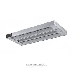 Hatco GRA-54D6 240 54" Standard Watts Infrared Strip Warmer - Double Rod, 2 Built In Toggle Control, 240v/1ph, Silver (Cord & Plug Not Included)