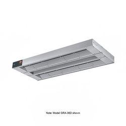 Hatco GRA-96D6 240 96" Standard Watts Infrared Strip Warmer - Double Rod, 2 Built In Toggle Control, 240v/1ph, Silver (Cord & Plug Not Included)