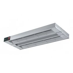 Hatco GRAHL-42D6 Glo-Ray 42" High Watts Infrared Strip Warmer - Double Rod, (3) Built In Toggle Control, 120/208v/1ph, Silver (Cord & Plug Not Included)