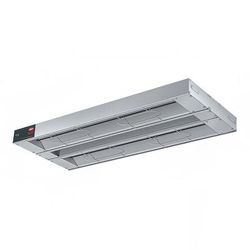 Hatco GRAHL-84D6 208 84" High Watts Infrared Strip Warmer - Double Rod, 6 Remote Toggle Switches, 120/208v/1ph, Silver (Cord & Plug Not Included)