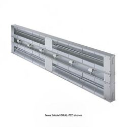 Hatco GRAL-144D3 208 144" Standard Watts Infrared Strip Warmer - Double Rod, 6 Built In Toggle Control, 120/208v/1ph, Silver