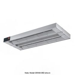 Hatco GRAM-30D3 120 30" Maximum Watts Infrared Strip Warmer - Double Rod, 1 Remote Toggle Control, 120v, Silver