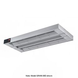 Hatco GRAM-66D3 240 66" Maximum Watts Infrared Strip Warmer - Double Rod, 1 Remote Toggle Control, 240v/1ph, Silver