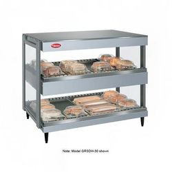 Hatco GRSDH-60D 208 60" Self Service Countertop Heated Display Shelf - 2 Shelves, 120/208v/1ph, Silver