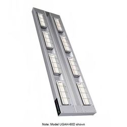Hatco UGAH-60D3 240 60" High Watt Ceramic Strip Warmer - Double Tile, Remote Toggle Control, 240v/1ph, Silver