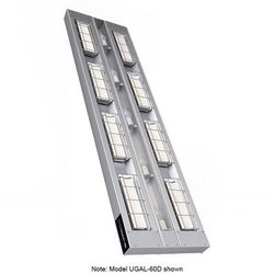 Hatco UGAL-18D6 240 18" Standard Watt Ceramic Strip Warmer - Double Tile, Remote Toggle Control, 240v/1ph, Silver