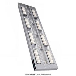 Hatco UGAL-18D6 240 18" Standard Watt Ceramic Strip Warmer - Double Tile, Remote Toggle Control, 240v/1ph, Silver