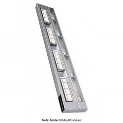 Hatco UGAL-60 240 60" Standard Watt Ceramic Strip Warmer - Single Tile, Remote Toggle Control, 120/240v/1ph, Silver