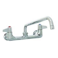 T&S 5F-8WLX10 Splash Mount Faucet - 10" Swing Spout, 8" Centers
