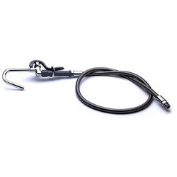 T&S B-0102-A 60" Pot & Glass Filler Hose w/ Hook Nozzle, Stainless Steel