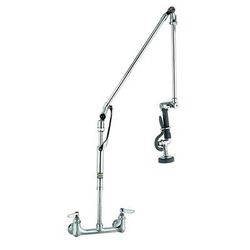 T&S B-0134-B 33 1/2"H Wall Mount Pre Rinse Faucet - 1 3/20 GPM, Base with Nozzle, Chrome