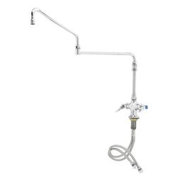 T&S B-0268-04 Mixing Faucet w/ 1 Hole Base, 24" Double Joint Swing Nozzle, Chrome