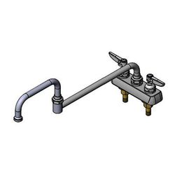 T&S B-1130 Deck Mount Faucet w/ 18" Double Jointed Swing Nozzle