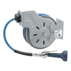 T&S B-7212-08H Open Hose Reel w/ 15 ft Hose & JetSpray High Flow Valve, Gray