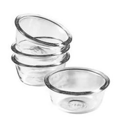 Anchor 82269L20 4 Piece 10 oz Oval Glass Custard Cups, 4/CS, Clear