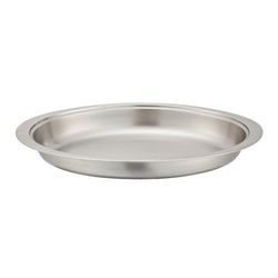 Winco 202-FP 6 qt Oval Food Pan for 202 Chafer, Stainless, Stainless Steel