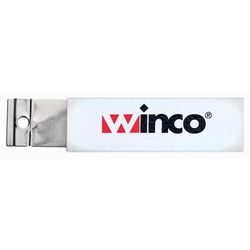 Winco BXC-4 4" Retractable Box Cutter w/ Stainless Steel Blade & Safety Sleeve