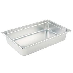 Winco SPJP-104 Full Size Steam Pan, Stainless, Stainless Steel