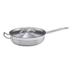 Winco SSET-5 12 3/8" Stainless Saute Pan, Induction Ready, Silver
