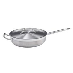 Winco SSET-5 12 3/8" Stainless Saute Pan, Induction Ready, Silver