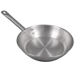 Winco SSFP-9 9 1/2" Stainless Steel Frying Pan w/ Solid Metal Handle