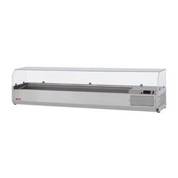 Turbo Air CTST-1800G-N 70 7/8" Countertop Sandwich/Salad Prep Table w/ Clear Hood, 115v, Stainless, Stainless Steel