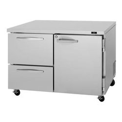 Turbo Air PUR-48-D2R(L)-N 48 1/4" W Undercounter Refrigerator w/ 2 Sections & 2 Door & 2 Drawers, 115v, Stainless Steel