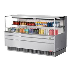Turbo Air TOM-72L-UF-S-2S-N 70 3/4" Horizontal Open Air Cooler w/ 2 Levels, 220v/1ph, Silver