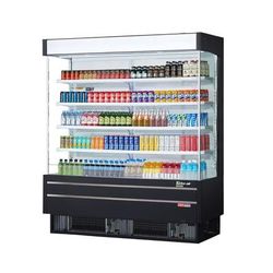 Turbo Air TOM-75SEB-N 76 1/2" Vertical Open Air Cooler w/ 5 Levels, 220v/1ph, Black