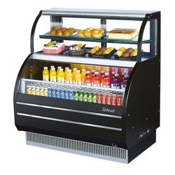 Turbo Air TOM-W-60SB-N 62 5/8" Horizontal Open Air Cooler w/ 4 Levels, 115v, Black