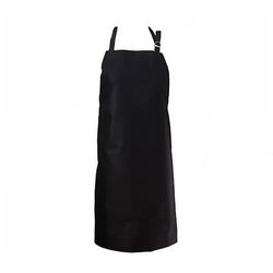 Chef Revival 601MAJ-BK Waterproof Bib Apron, Vinyl Backing, Fire Retardant, 27x 33", Black