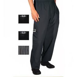 Chef Revival P024BK-2X Poly Cotton Cargo Chef Pants, 2X, Black