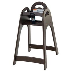 Koala Kare KB105-09 29 1/2" Stackable Plastic High Chair w/ Waist Strap, Brown