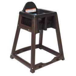 Koala Kare KB966-02 Kidsitter 27" Plastic High Chair/Infant Seat Cradle w/ Waist Strap, Brown/Black