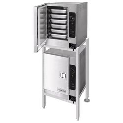 Cleveland (2) 22CET66.1 (12) Pan Convection Commercial Steamer - Stand, 208v/3ph, 6-Pan Capacity, Double Stacked, Stainless Steel