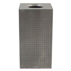 Witt CL25-SS 25 gal Indoor Decorative Trash Can - Metal, Brushed Stainless, 25 Gallon, Silver