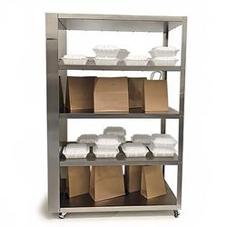 Nemco 6303-2 41 3/8" Self Service Unheated To Go Shelf - 2 Shelves, Stainless Steel