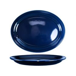ITI CAN-13-CB 11 3/4" x 9 1/4" Oval Cancun Platter - Ceramic, Cobalt Blue