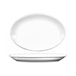 ITI TN-13/DO-13 11 3/4" x 8" Oval Torino Platter - Porcelain, European White