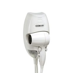 Conair Hospitality 136W Wall Mount Hair Dryer w/ Nightlight - Direct Wire, 1600 watts, White, 120 V