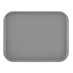 Cambro 1014FF107 Plastic Fast Food Tray - 13 1/2"L x 10 2/5"W, Pearl Gray, Case of 24