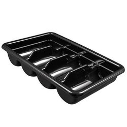 Cambro 1120CBP110 4 Compartment Cutlery Bin - Plastic, Black, 4 Compartments