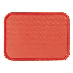 Cambro 1418FF163 Plastic Fast Food Tray - 17 3/4"L x 13 4/5"W, Red