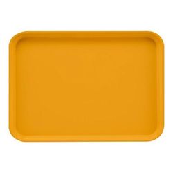 Cambro 1622171 Fiberglass Camtray Cafeteria Tray - 22"L x 16"W, Tuscan Gold, Rectangular, Yellow