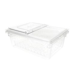 Cambro 18268CLRKIT135 Camwear Colander/Storage Box Kit - Full Size, 8"D Clear, White