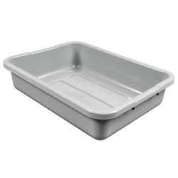 Cambro 21155CBP180 Cambox Bus Box - 15 1/4" x 20 1/4" x 4 15/16", Light Gray, Hi-Gloss Plastic