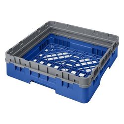 Cambro BR414168 Camrack Base Rack with Extender - 1 Compartment, 4"H, Blue, Soft Gray Extender, Full Size