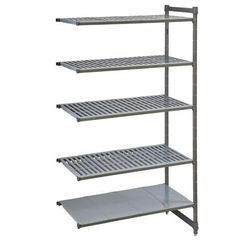 Cambro CBA214284VS5580 Camshelving Basics Vented/Solid Add-On Shelf Kit- 5 Shelves, 42"L x 21"W x 84"H, 5 Tiers
