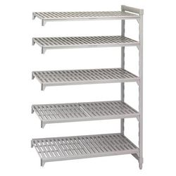 Cambro CPA217272V5PKG 72" NSF 5-Tier Polymer Shelf Kit - Camshelving Premium, 21"W, 72"H, 5 Shelf, 72" x 21" x 72", Gray